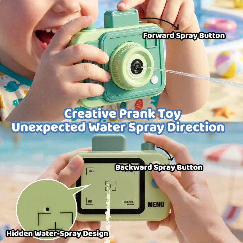 Double-sided Water Gun Camera Water Prank Gun Funny Kids Outdoor Summer Pool Beach Water Play Toy Parent-child Interactive Game