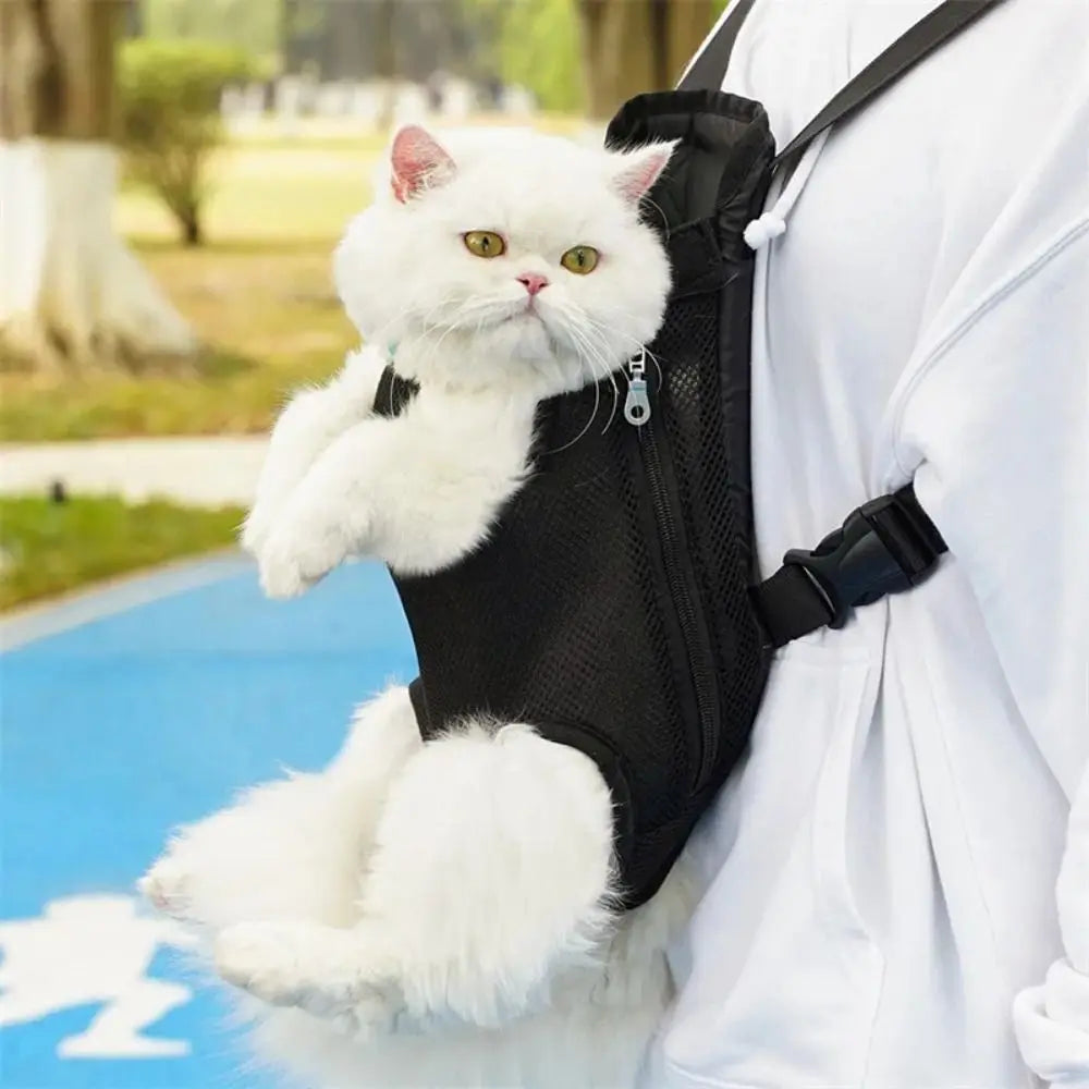 Adjustable Pet Backpack Double Shoulder Breathable Cat Carrier Bag Dog Carrier Backpack for Small Dog Cat Outdoor Accessories