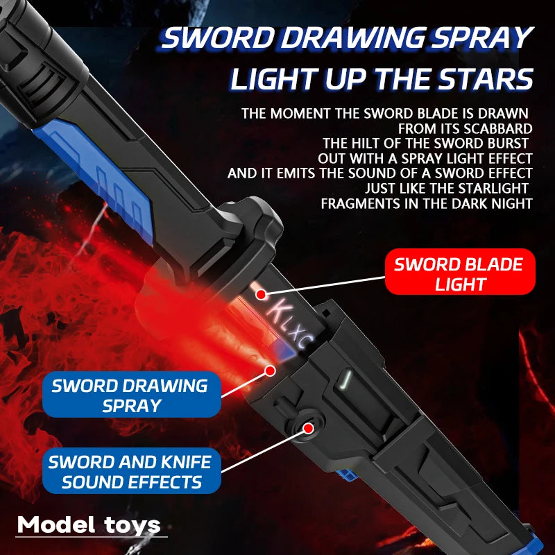 Outdoor Toy Bright Sword Multi-Color Flash LED Light Shine Cosplay Sword Toy Game Party Family Interactive Toy For Kids Adult