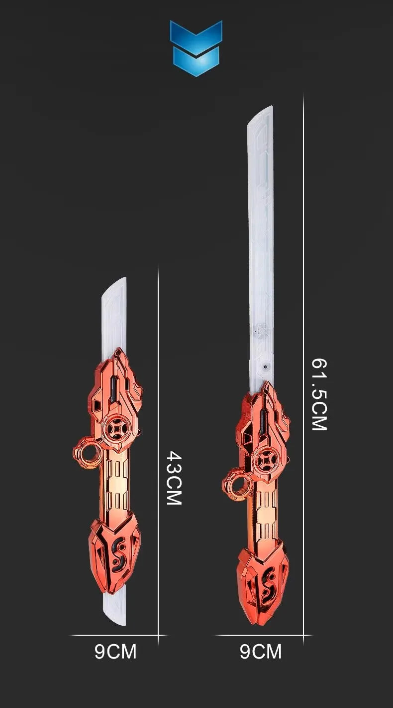 Laser Sword Extensible Glow Sword Two-in-One Colorful Flash Fluorescent Stick Toy