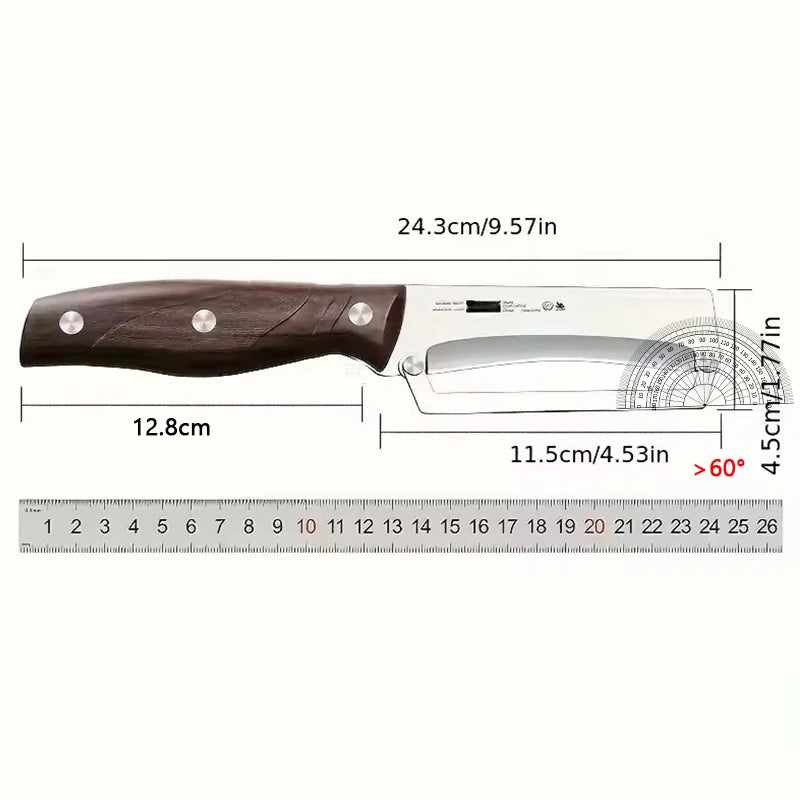 Kitchen Peeler Stainless Steel Multi-Function Kitchen-Specific Peeler for Slicing Fruit and Vegetables with Wooden/ Steel Handle