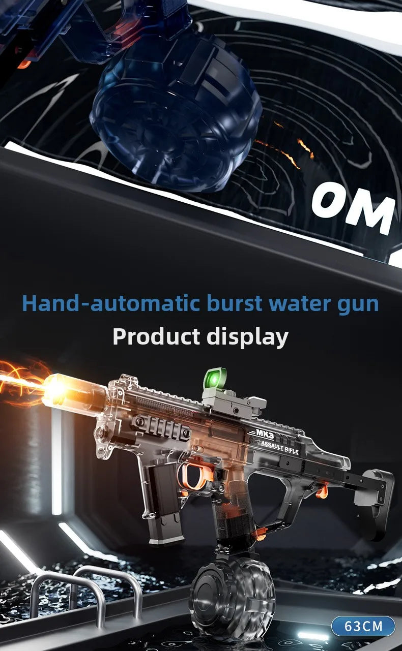 MK3 Simulation Shooting Flames Electric Water Gun Self Absorbent Water Automatic Continuous Water Guns Kids Summer Outdoor Toys