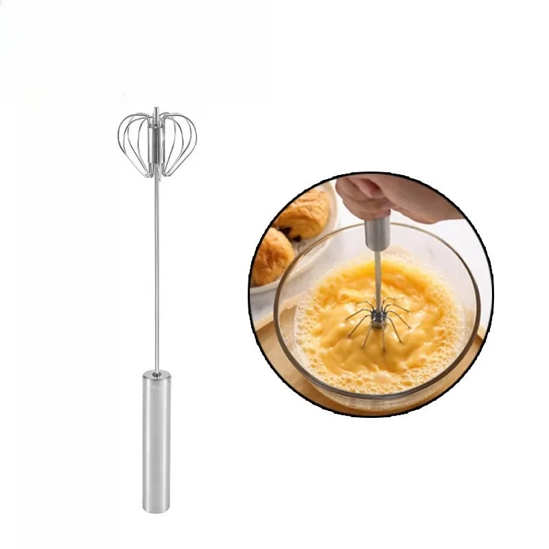 Semi Automatic Egg Beater Manual Rotating Cream Mixer Household Baking Tool Kitchen Gadget for Egg Blending Cake Mixing