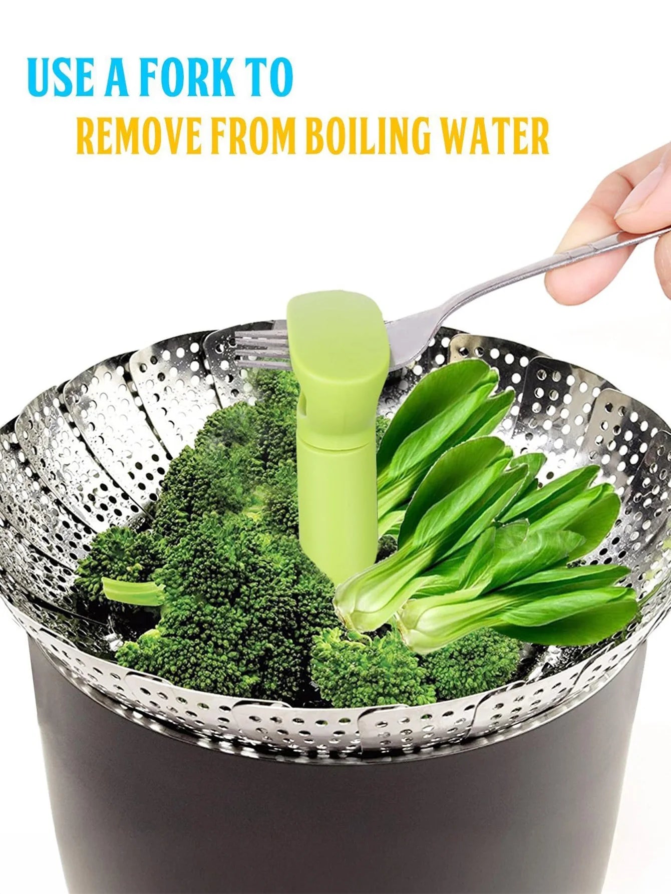 Vegetable Steamer Basket for Cooking Food, Stainless Steel Veggie Steam Basket for Pot, Folding Expandable Steaming Insert