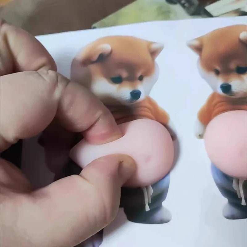 Cute Puppy Big Belly Pinch Sticker Cartoon 3D Shiba Inu Anti-collision Sticker DIY Mobile Phone Case Sticker Children's Toy