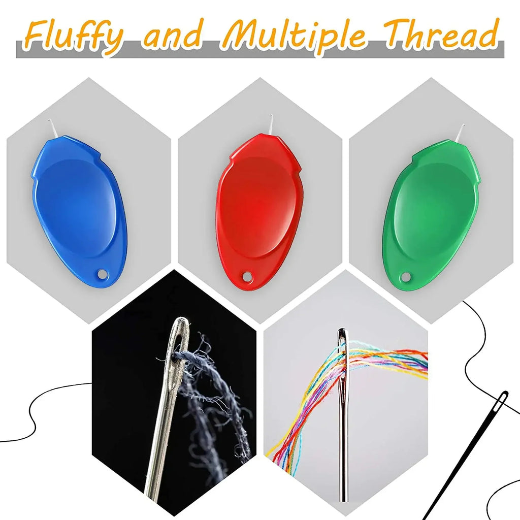 6Pcs Needle Threader Stitch Insertion Tool for Sewing Machine Plastic Wire Loop for Needles Needleswork Threader Sewing Gadgets