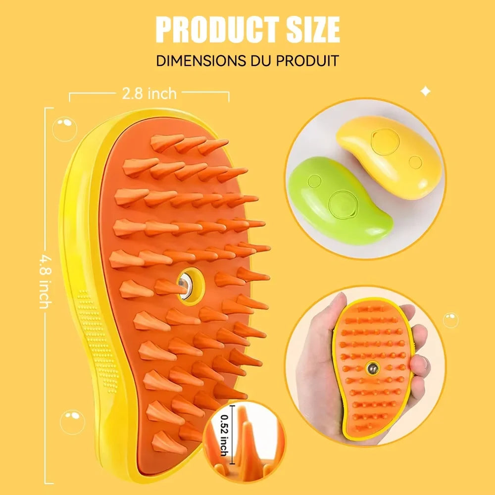 3in1 Electric Sprays Massage Combs Cat Dog Steamy Brush Steam Brush Electric Sprayer for Massage Pet Grooming Tool Shedding