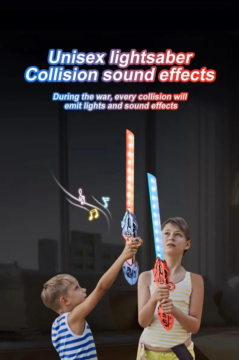 Laser Sword Extensible Glow Sword Two-in-One Colorful Flash Fluorescent Stick Toy