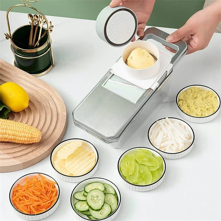 2026Popular 6 in 1 Veggie Slicer Mandoline with 6 Blades for Easy Slicing Julienne and Shredding Vegetables
