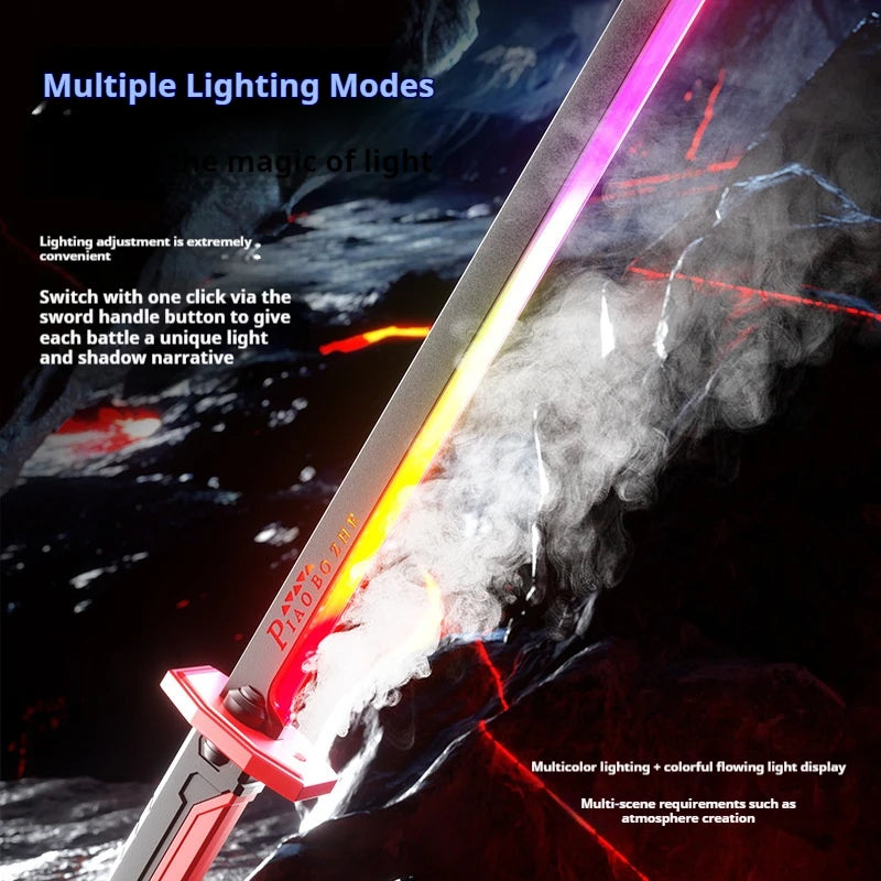 New Laser Sword with Smoke Multi-Color Changing LED Lights Sound effects Creative Toys for Kids Adult Prop sword Cosplay Gift