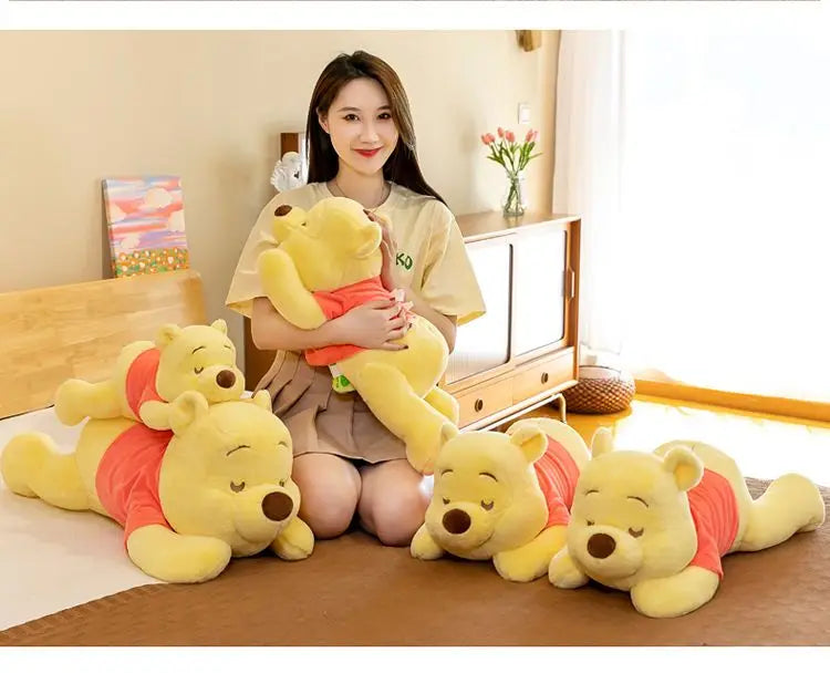 Disney Winnie The Pooh Kawaii Pooh Bear Stuffed Plush Toy Doll Cartoon Sofa Cushion Pillow Peluches Children Girl Birthday Gift