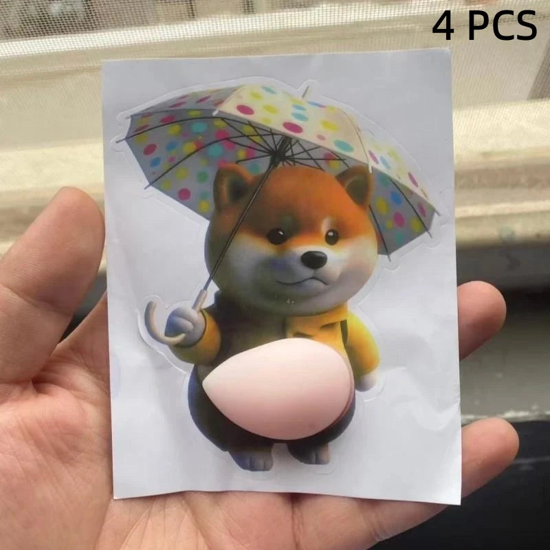 Cute Puppy Big Belly Pinch Sticker Cartoon 3D Shiba Inu Anti-collision Sticker DIY Mobile Phone Case Sticker Children's Toy