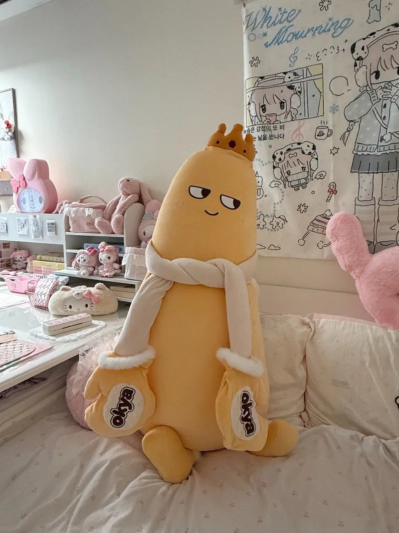 OKYA Mango King Sleeping Plush Patting Hugging Pillow Soothing Doll Squishy Tapping Plushie Birthday Gift for Girlfriend