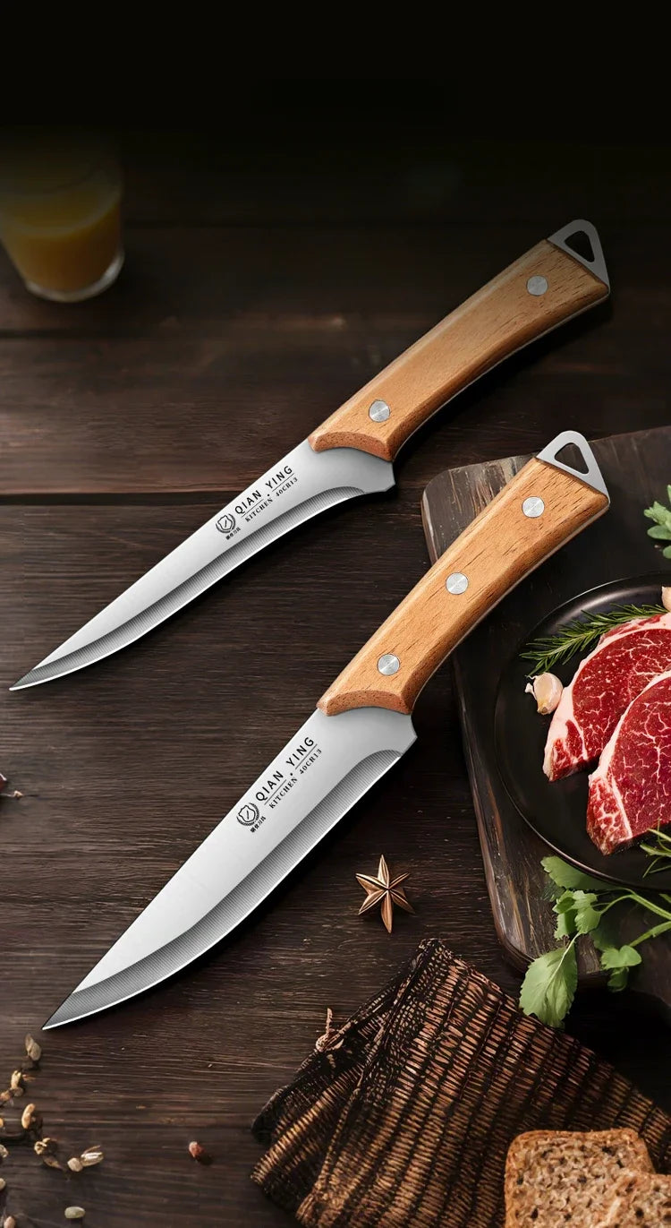 High-quality stainless steel kitchen knives kitchen accessory knives, fruit knives with knife covers sharp for chefs to cut meat