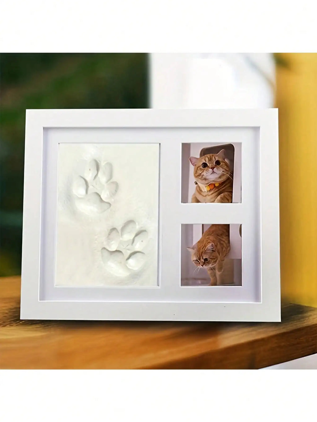 1pcs DIY Pet Paw Print Memorial Set - Clay Mold & Photo Frame, Souvenir Kit for Dogs & Cats, Perfect Pet Memorial Gift