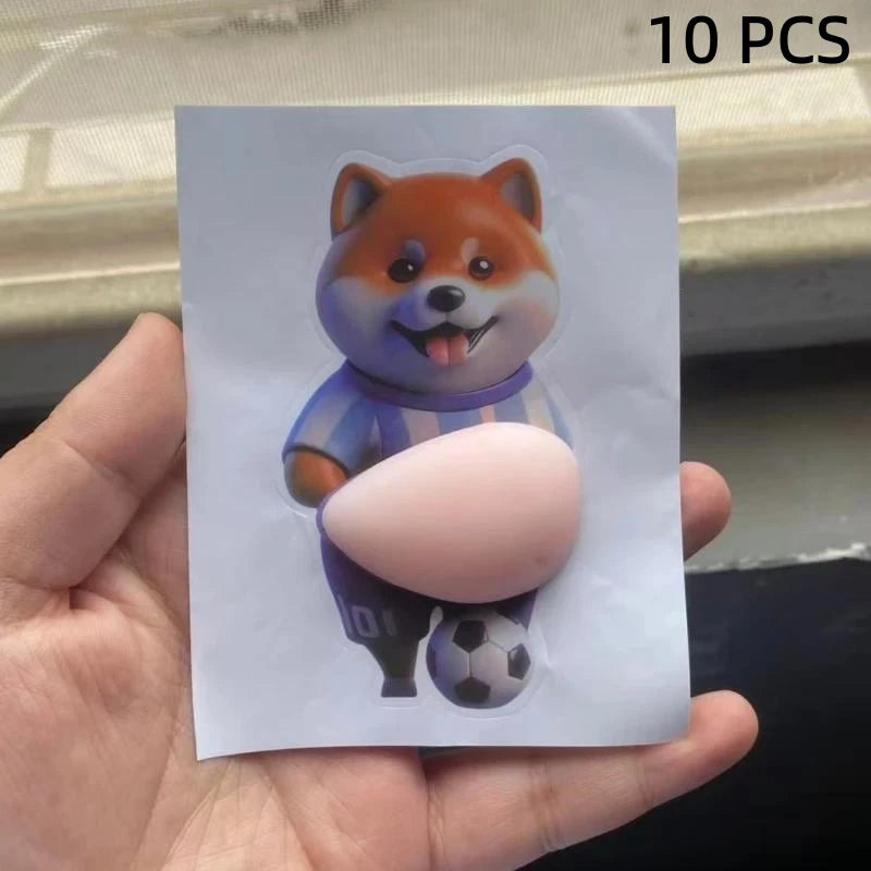 Cute Puppy Big Belly Pinch Sticker Cartoon 3D Shiba Inu Anti-collision Sticker DIY Mobile Phone Case Sticker Children's Toy
