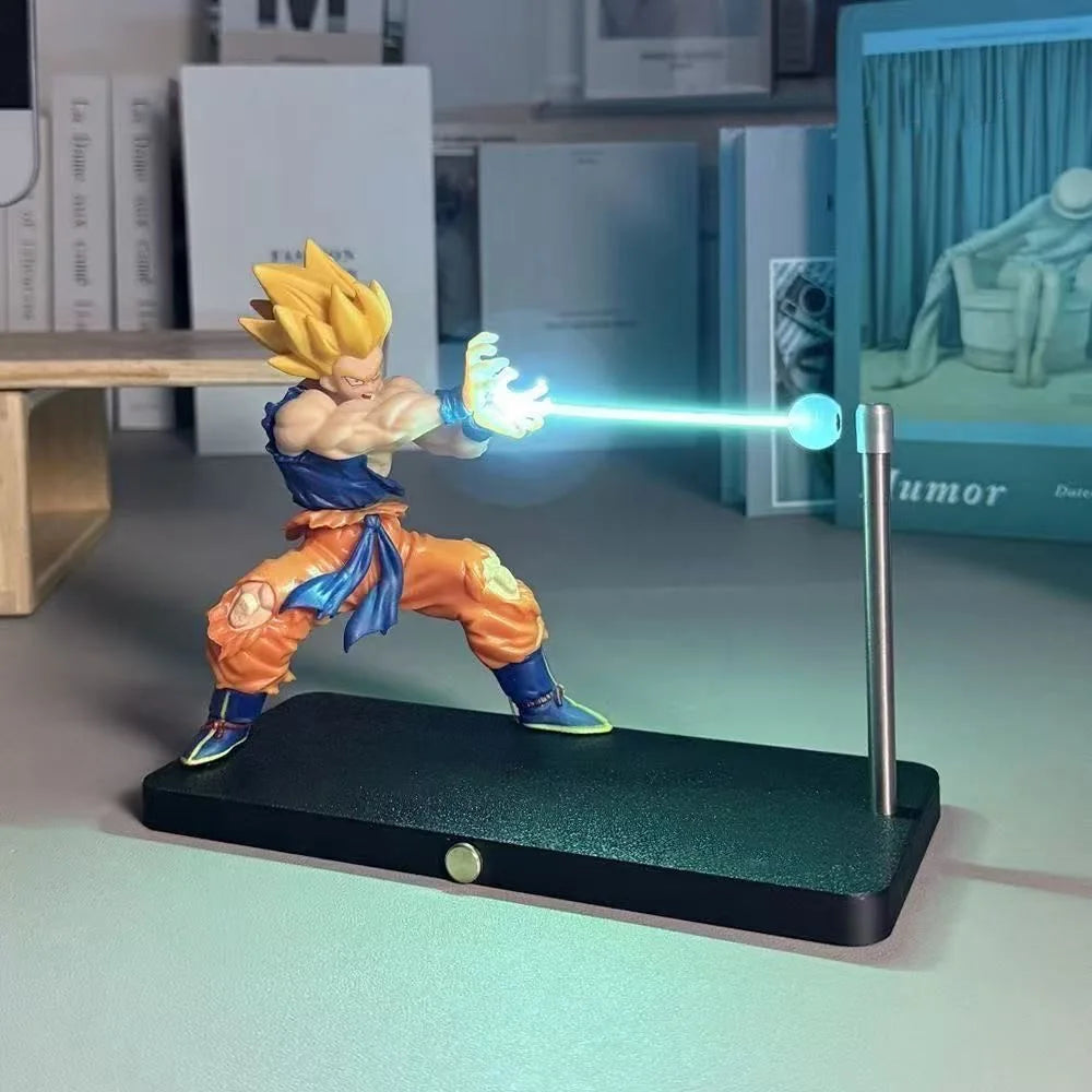 Anime Dragon Ball Son Goku Kamehameha Night Light Figures Desktop Touch Control Lamp Rechargeable Night Lamp Figures with Cotton
