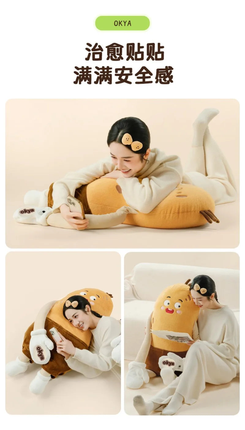 OKYA Potato King Hugging Patting Plush Toy Doll Squishy Hug Soothing Sleeping Pillow Cushion Plushie Girlfriend Birthday Gift