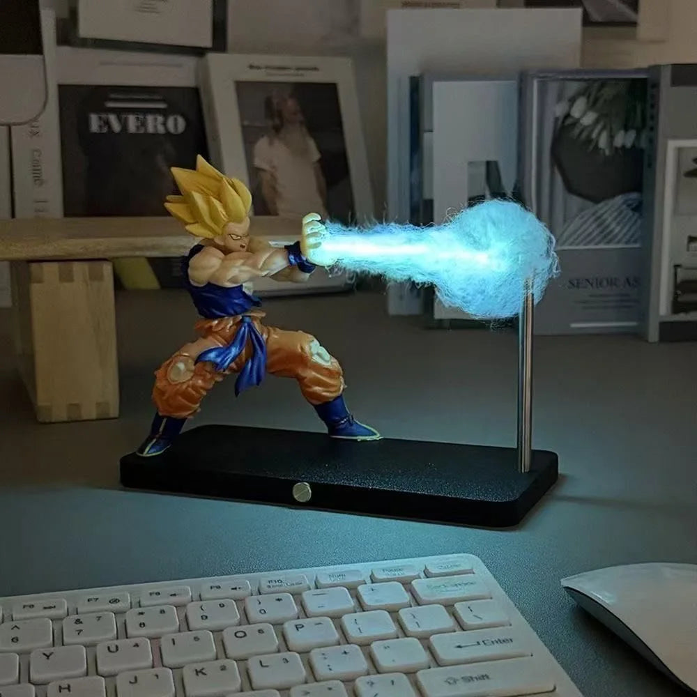 Anime Dragon Ball Son Goku Kamehameha Night Light Figures Desktop Touch Control Lamp Rechargeable Night Lamp Figures with Cotton
