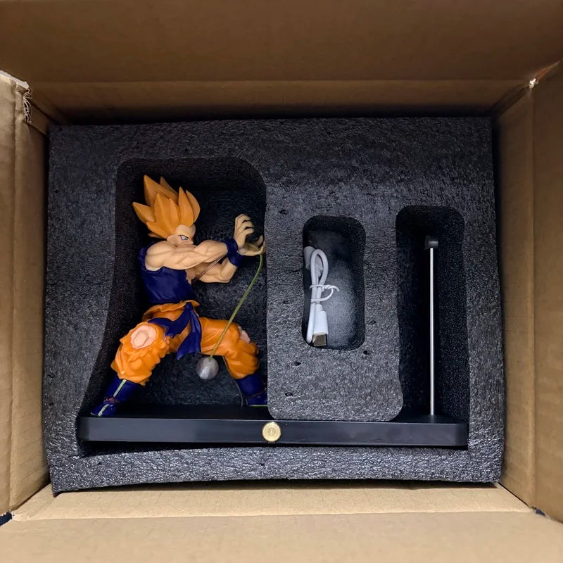 Anime Dragon Ball Son Goku Kamehameha Night Light Figures Desktop Touch Control Lamp Rechargeable Night Lamp Figures with Cotton