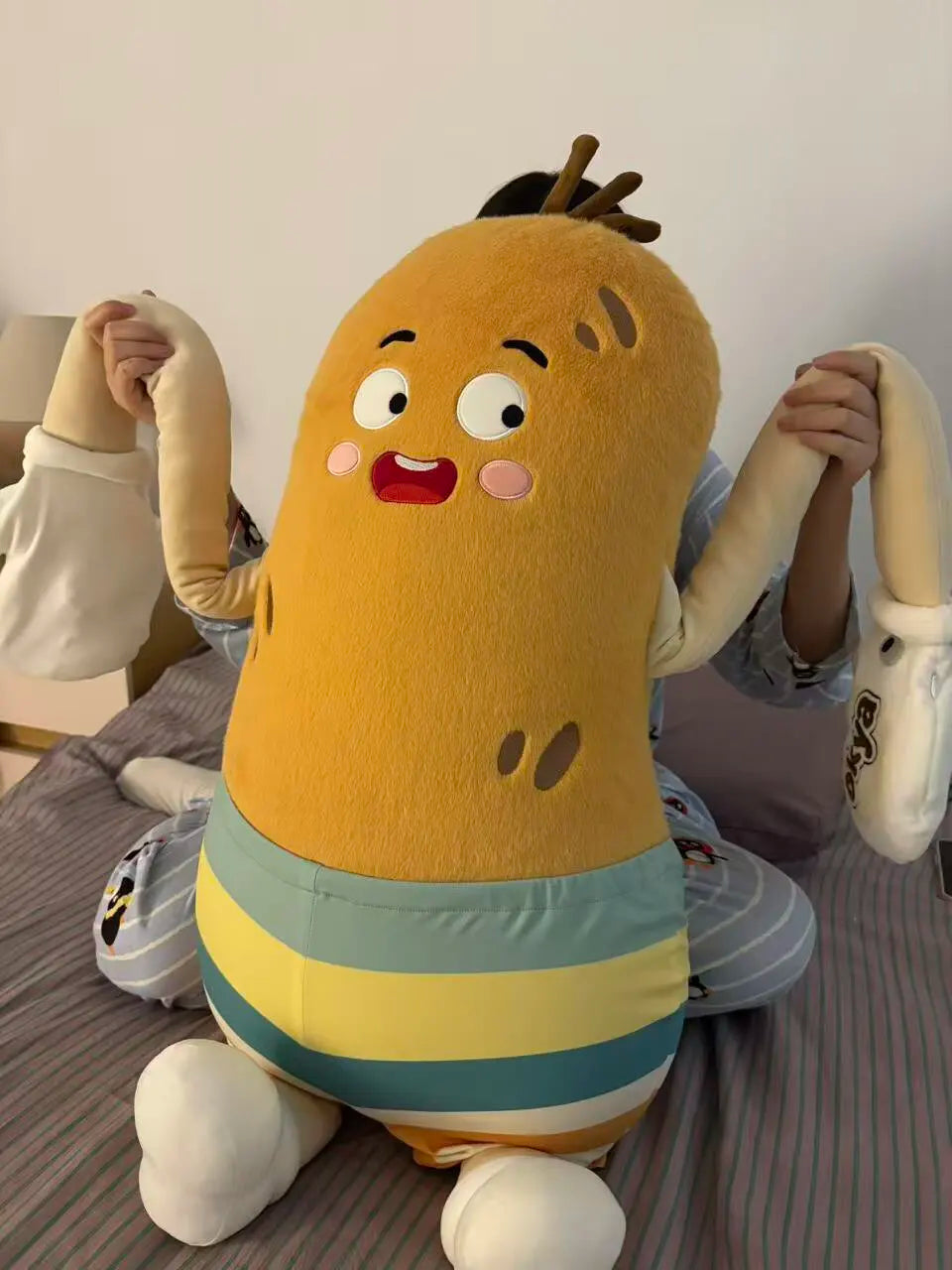 OKYA Potato King Hugging Patting Plush Toy Doll Squishy Hug Soothing Sleeping Pillow Cushion Plushie Girlfriend Birthday Gift