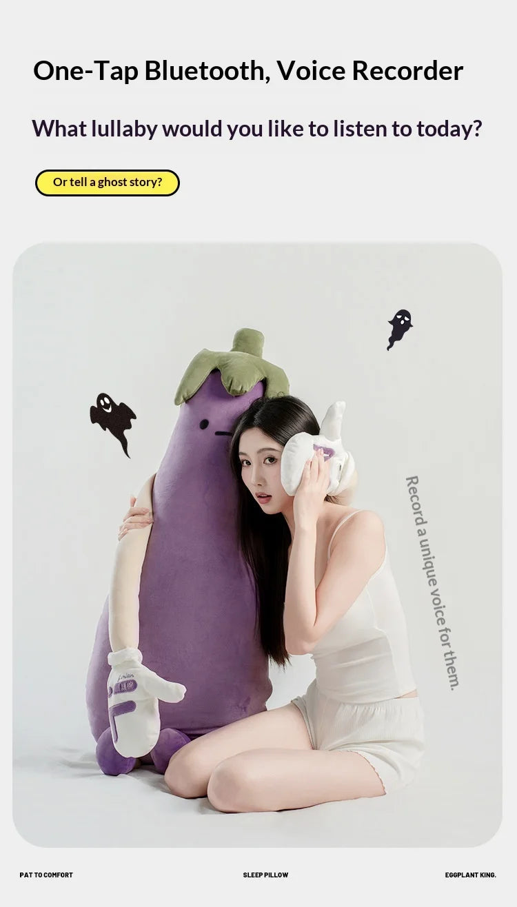 Eggplant King Pillow Specially Developed For Adults Three Adjustable Temp Soothe Sleep Settings Children Sleep Aid Bed Use Gifts