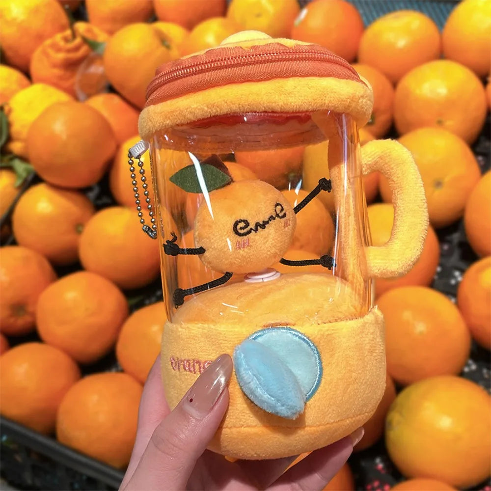 Cartoon Funny Carrot Juicer Plush Toy Drawstring Rotating Bag Pendants Stuffed Plush Toys Carrot/Flower Blender Toy