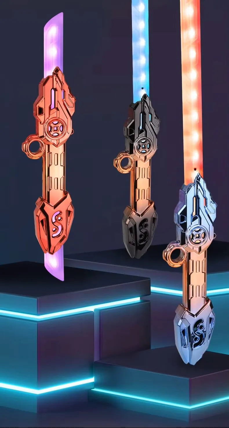 Laser Sword Extensible Glow Sword Two-in-One Colorful Flash Fluorescent Stick Toy