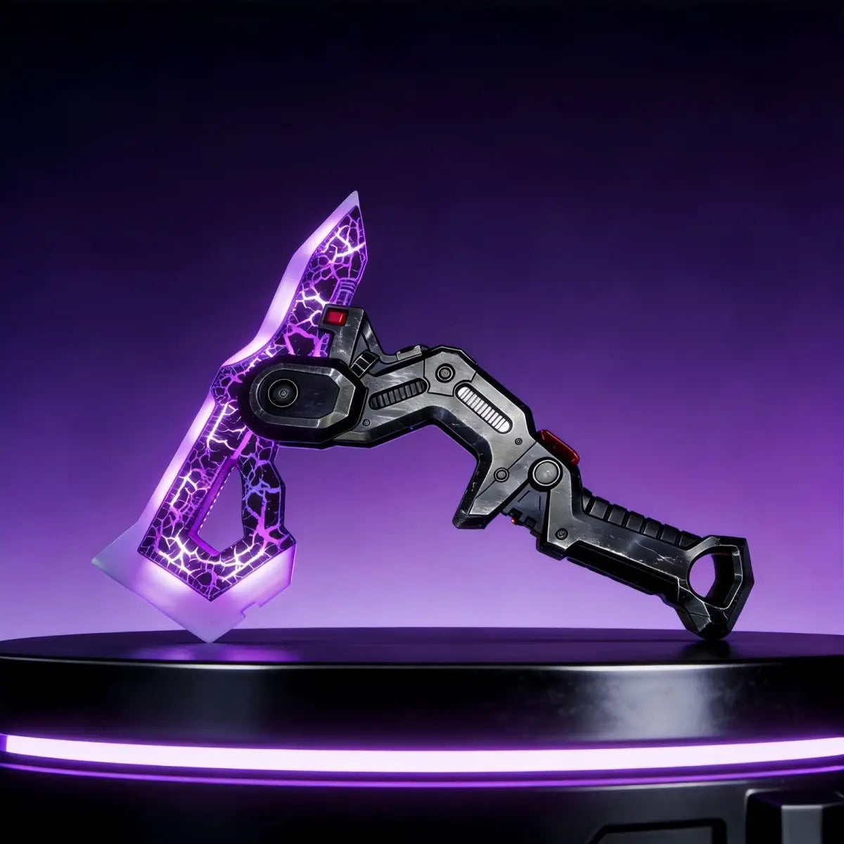 2-in-1 Transformable Battle Axe Toy LED Glowing with Vibration Sound Creative Cosplay Prop for Kids Boys Indoor Outdoor Game
