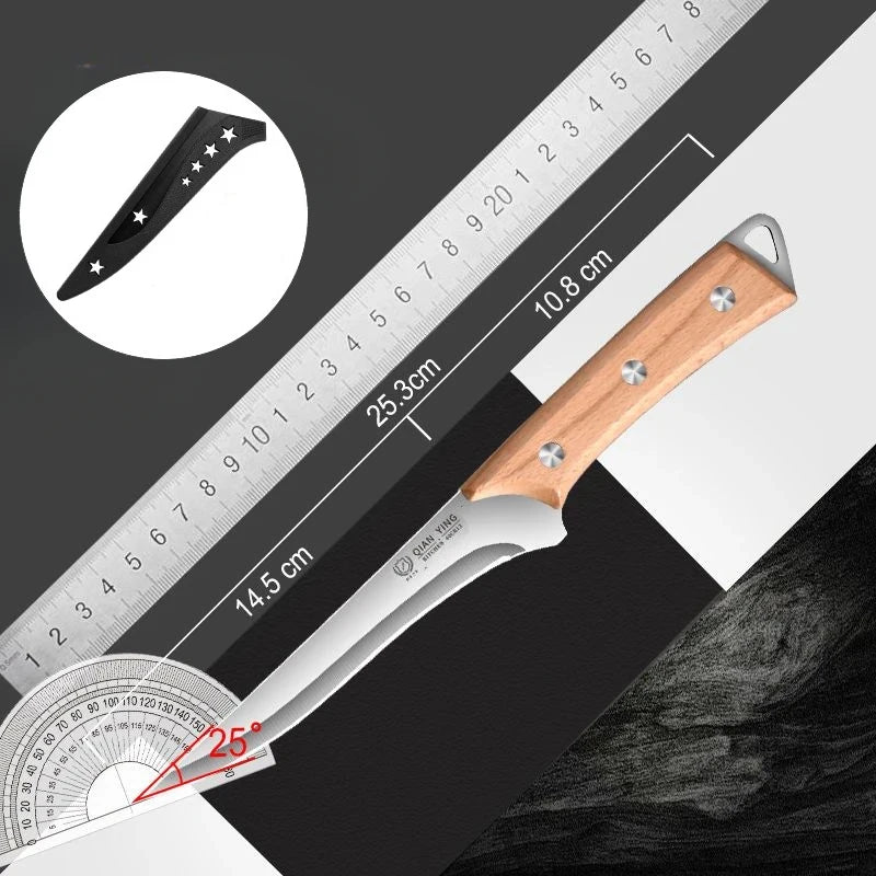 High-quality stainless steel kitchen knives kitchen accessory knives, fruit knives with knife covers sharp for chefs to cut meat