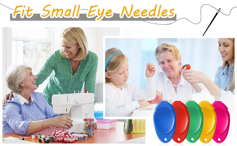 6Pcs Needle Threader Stitch Insertion Tool for Sewing Machine Plastic Wire Loop for Needles Needleswork Threader Sewing Gadgets