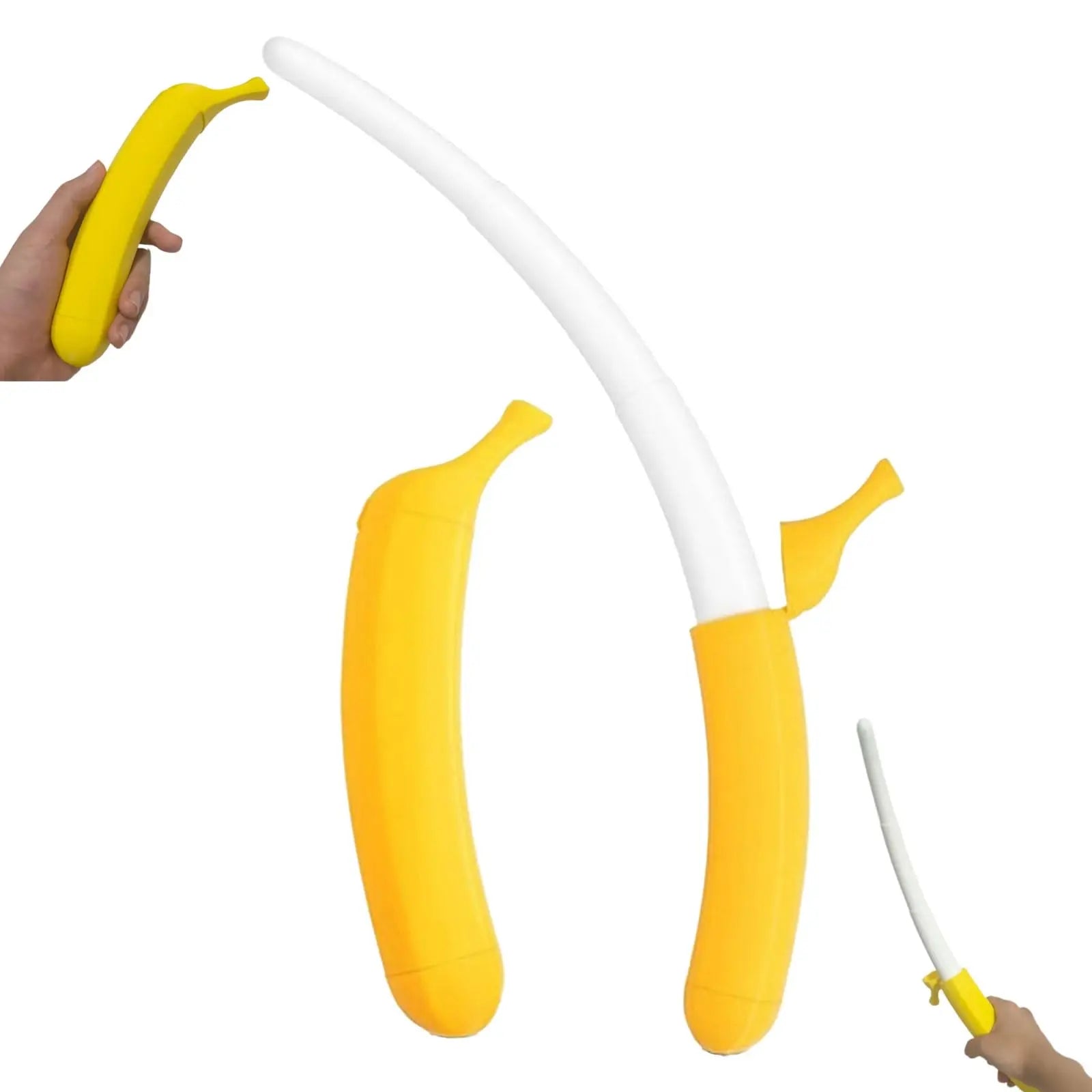3D Printed Extendable Banana Sword Retractable Realistic Holiday Role Play Ornament Gift Craft Creative Home Ornaments
