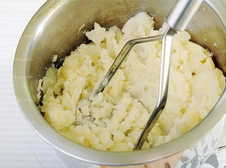 1pcs stainless steel kitchen gadget potato masher press cooking tool mashed potatoes wavy pressure Kitchen accessories
