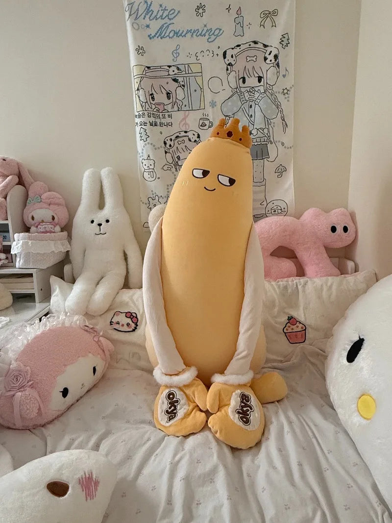 OKYA Mango King Sleeping Plush Patting Hugging Pillow Soothing Doll Squishy Tapping Plushie Birthday Gift for Girlfriend