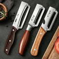 Kitchen Peeler Stainless Steel Multi-Function Kitchen-Specific Peeler for Slicing Fruit and Vegetables with Wooden/ Steel Handle