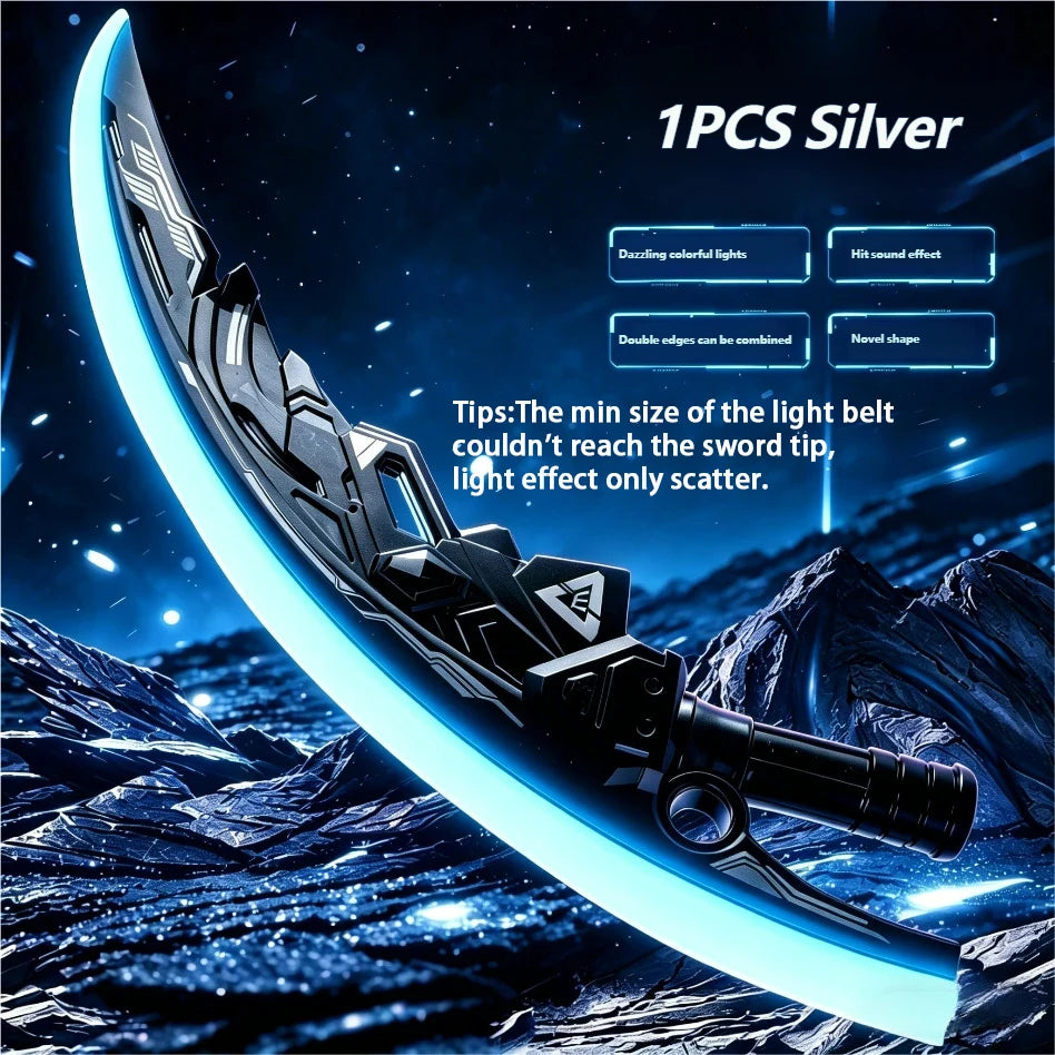 Outdoor Toy Bright Sword Multi-Color Flash LED Light Shine Cosplay Sword Toy Game Party Family Interactive Toy For Kids Adult