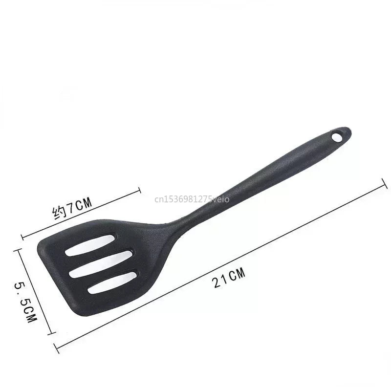 Kitchen Silicone Turners Gadgets Spatula Egg Fish Frying Pan Scoop Fried Shovel Slotted Turners Kitchen Tools Cooking Utensils