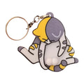 Cute Keychain Pendant Creative Pull Play Balls Cat Rotatable Acrylic Bag Pendant For Women Keyring Purse Car Key Accessories