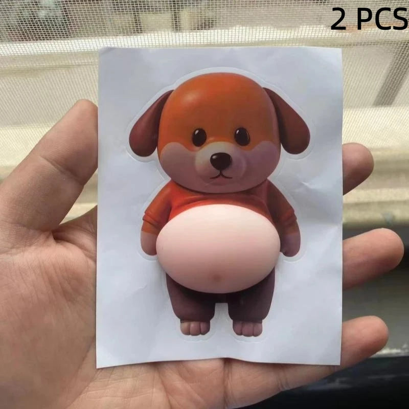 Cute Puppy Big Belly Pinch Sticker Cartoon 3D Shiba Inu Anti-collision Sticker DIY Mobile Phone Case Sticker Children's Toy