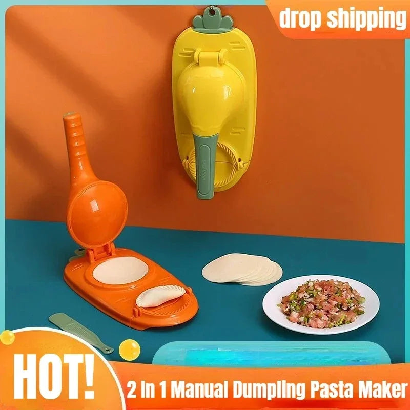 Manual Dumplings Maker Press Device Dumpling Mold  Manufacturing 2 in 1 Skin Wrapper Kitchen Raviolis Empanadas Kitchen Gadgets