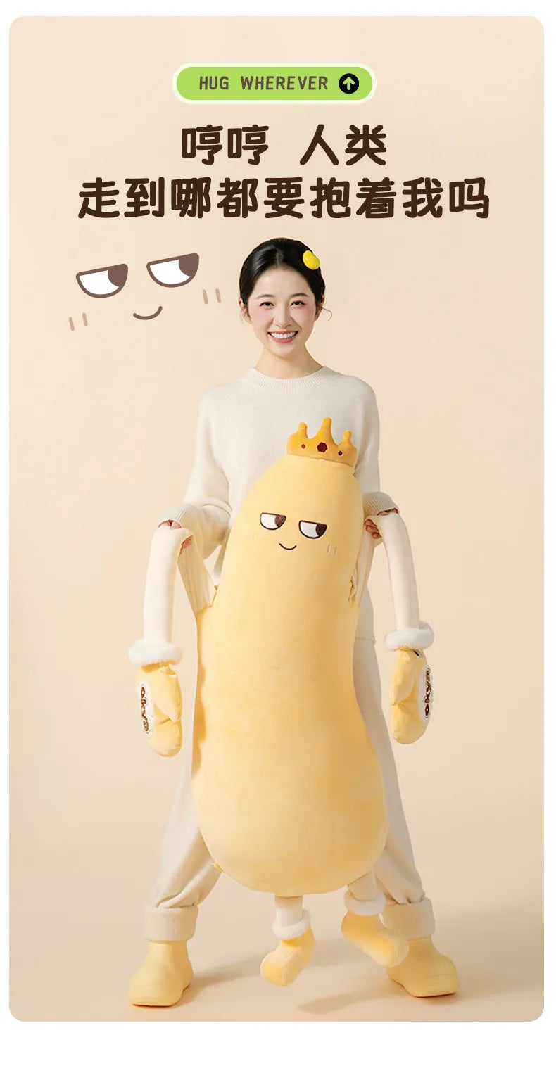 OKYA Mango King Sleeping Plush Patting Hugging Pillow Soothing Doll Squishy Tapping Plushie Birthday Gift for Girlfriend