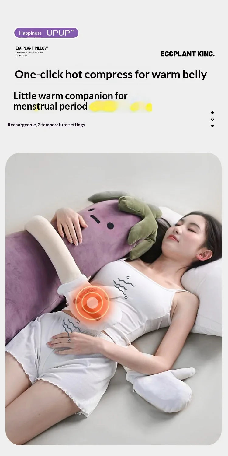 Eggplant King Pillow Specially Developed For Adults Three Adjustable Temp Soothe Sleep Settings Children Sleep Aid Bed Use Gifts