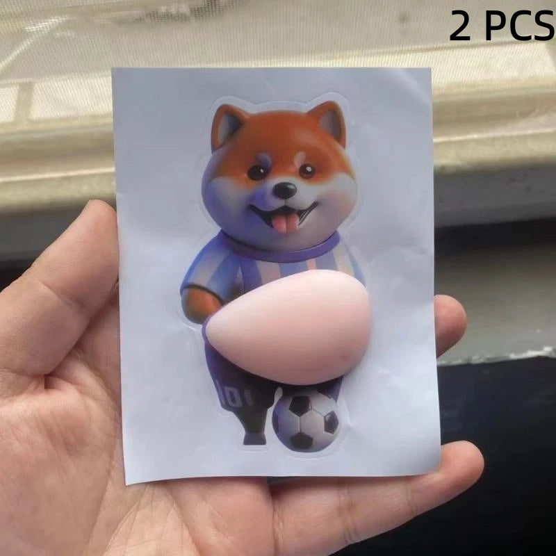 Cute Puppy Big Belly Pinch Sticker Cartoon 3D Shiba Inu Anti-collision Sticker DIY Mobile Phone Case Sticker Children's Toy