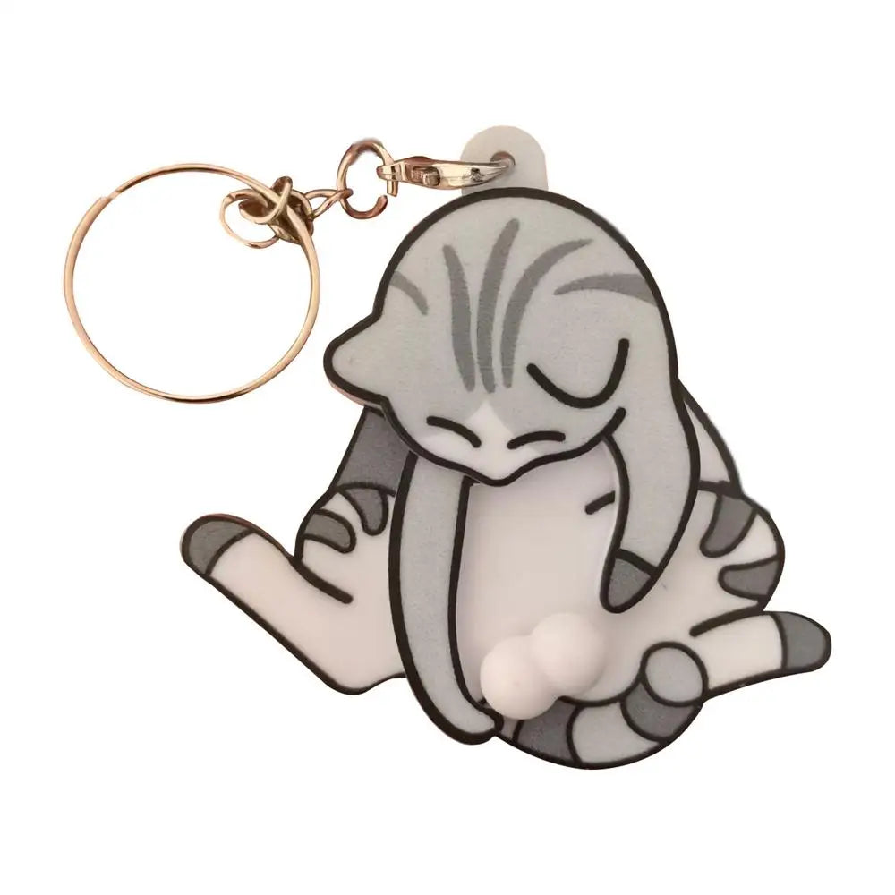 Cat Rotatable Acrylic Keychain