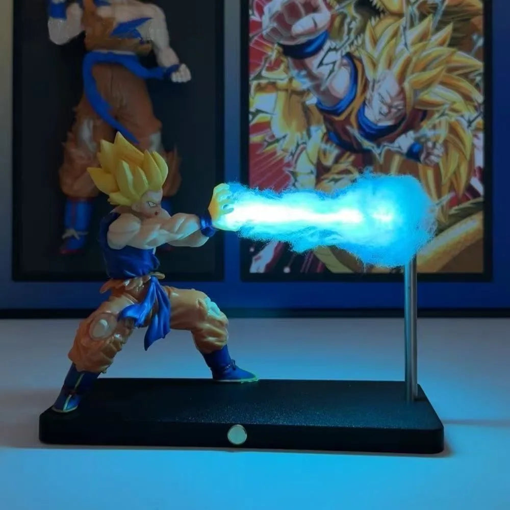 Anime Dragon Ball Son Goku Kamehameha Night Light Figures Desktop Touch Control Lamp Rechargeable Night Lamp Figures with Cotton