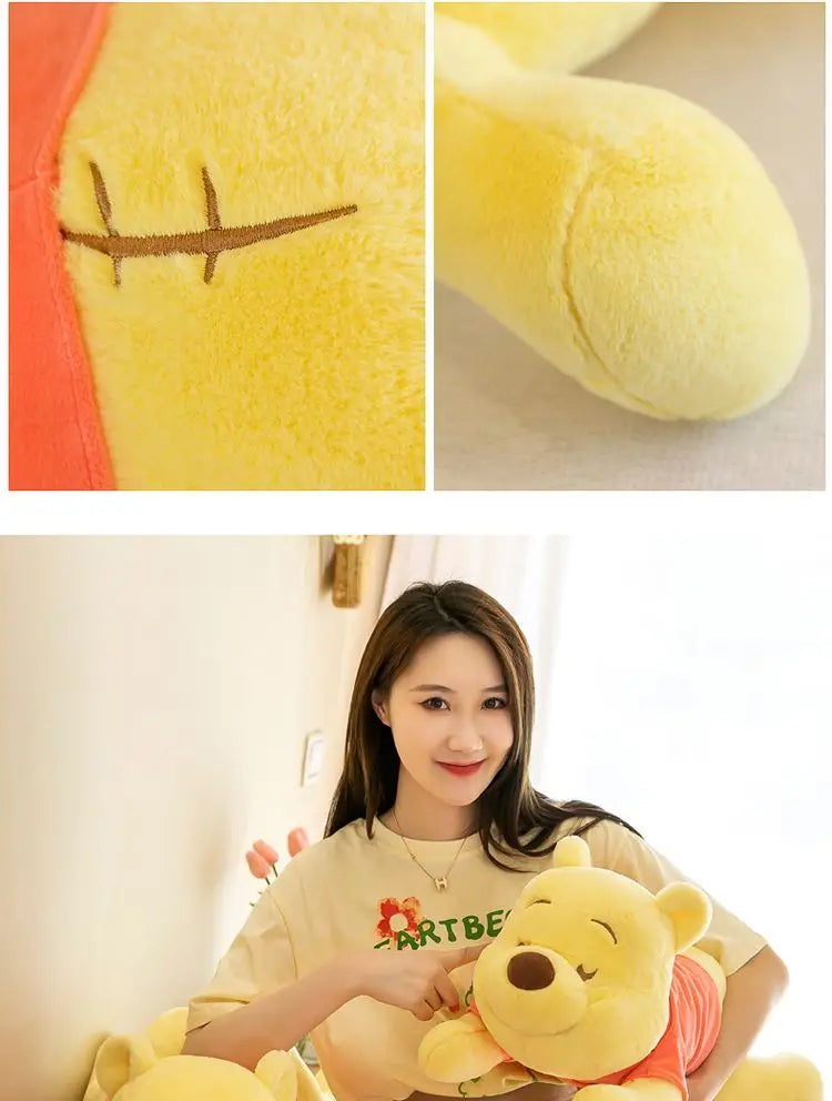 Disney Winnie The Pooh Kawaii Pooh Bear Stuffed Plush Toy Doll Cartoon Sofa Cushion Pillow Peluches Children Girl Birthday Gift