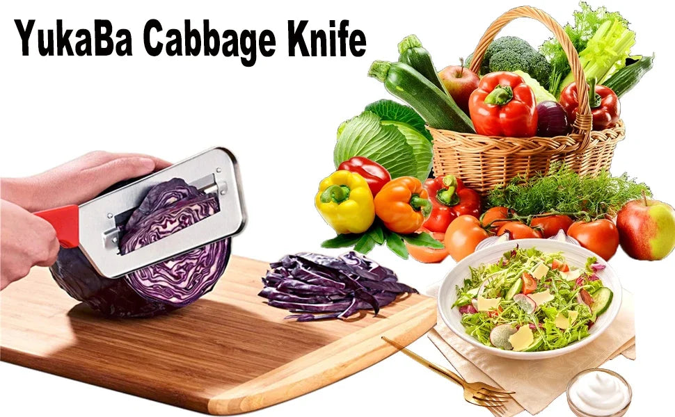 Kitchen Multifunctional Cabbage Cutting Knife, Stainless Steel Cutting Knife Suitable for Cutting Cabbage and Vegetables