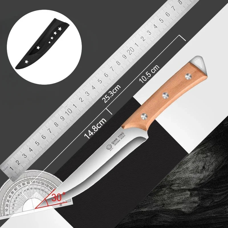 High-quality stainless steel kitchen knives kitchen accessory knives, fruit knives with knife covers sharp for chefs to cut meat