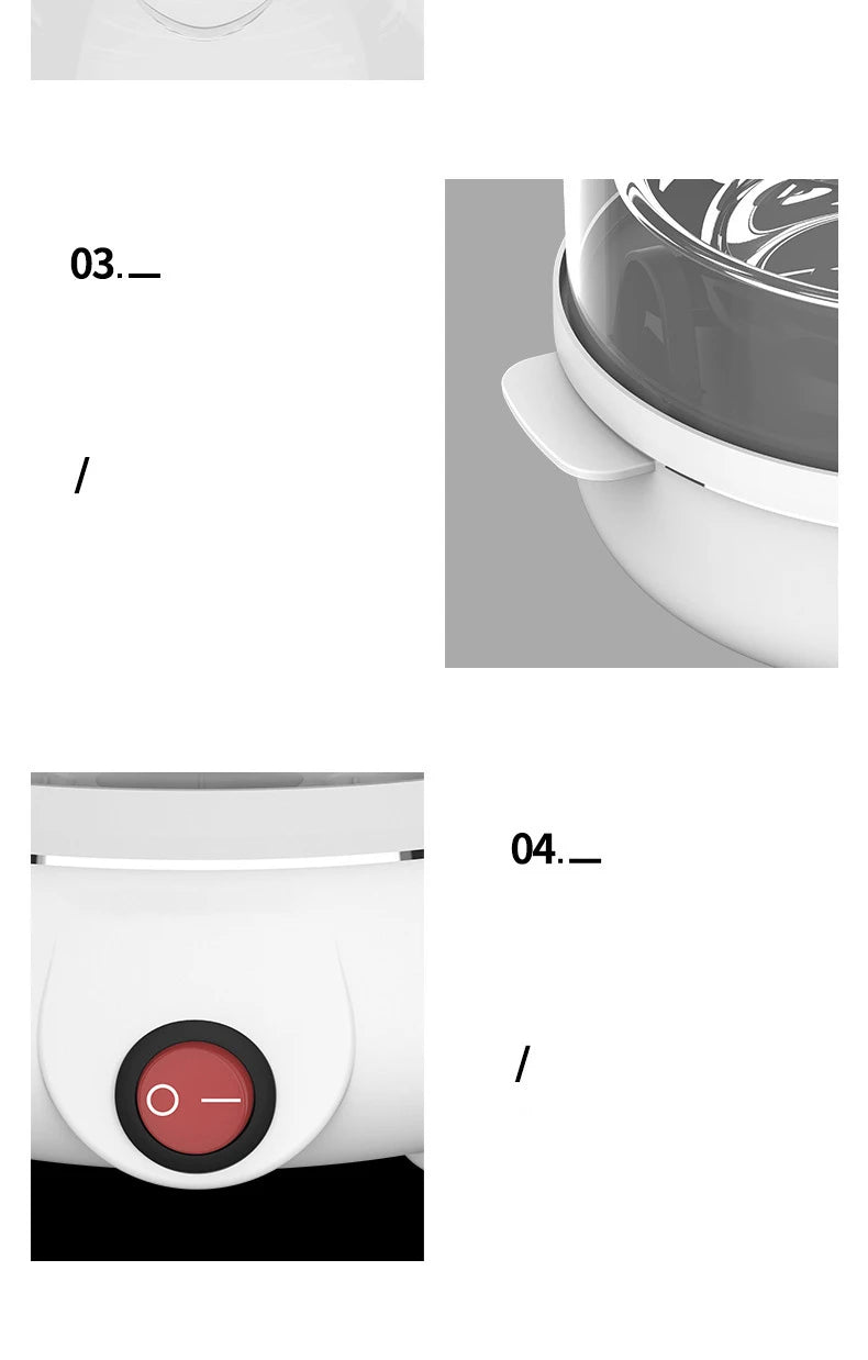 Egg Cooker Multifunctional Electric Egg Boiler Double Layers Egg Cooker Mini Steamer Poacher Kitchen Cooking Breakfast Machine
