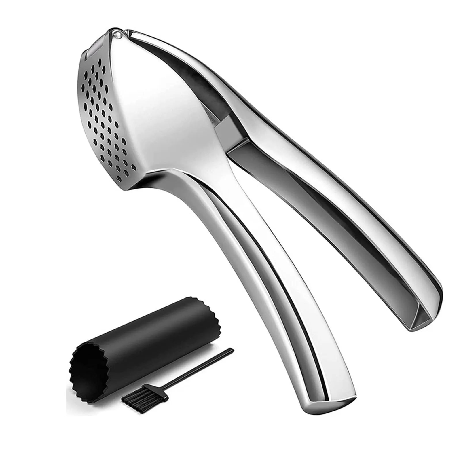 Garlic Press Manually Mashed Garlic Crusher Machine Handheld Ergonomic Grip Anti-Rust Cooking Ginger Crusher Kitchen Tools